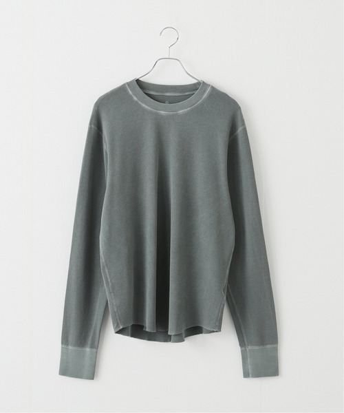 SAVE KHAKI UNITED(セーブカーキユナイテッド)の「SKU L/S THERMAL POINTELLE CREW(Tシャツ/カットソー・メンズ・ダークグリーン/ブラック/チョコ/クリアブルー・MEDIUM/LARGE/X-LARGE)」の4枚目の写真