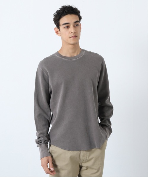 SAVE KHAKI UNITED(セーブカーキユナイテッド)の「SKU L/S THERMAL POINTELLE CREW(Tシャツ/カットソー・メンズ・ダークグリーン/ブラック/チョコ/クリアブルー・MEDIUM/LARGE/X-LARGE)」の9枚目の写真
