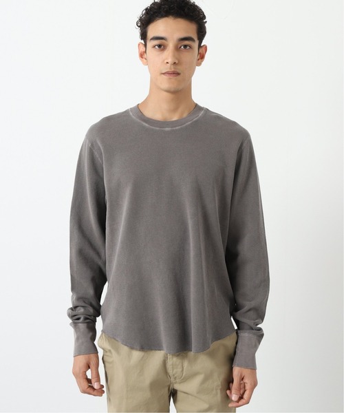 SAVE KHAKI UNITED(セーブカーキユナイテッド)の「SKU L/S THERMAL POINTELLE CREW(Tシャツ/カットソー・メンズ・ダークグリーン/ブラック/チョコ/クリアブルー・MEDIUM/LARGE/X-LARGE)」の11枚目の写真