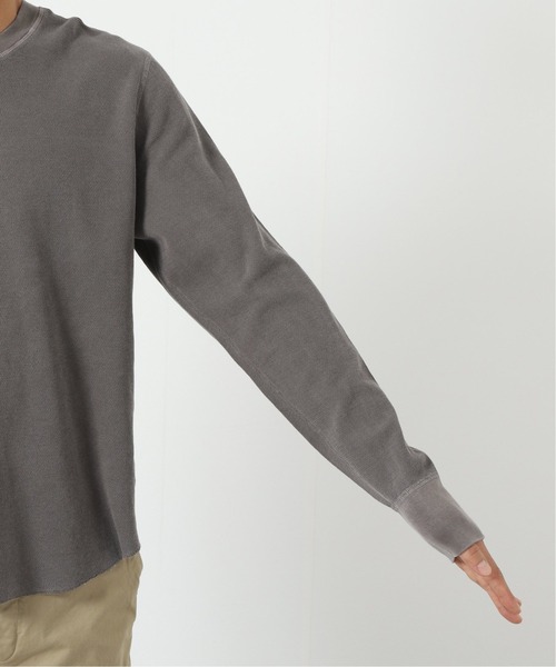 SAVE KHAKI UNITED(セーブカーキユナイテッド)の「SKU L/S THERMAL POINTELLE CREW(Tシャツ/カットソー・メンズ・ダークグリーン/ブラック/チョコ/クリアブルー・MEDIUM/LARGE/X-LARGE)」の7枚目の写真