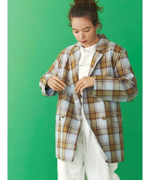 Ungrid(アングリッド)の「カラーチェックジャケット(テーラードジャケット・レディース・ブルー・SMALL/MEDIUM)」の13枚目の写真