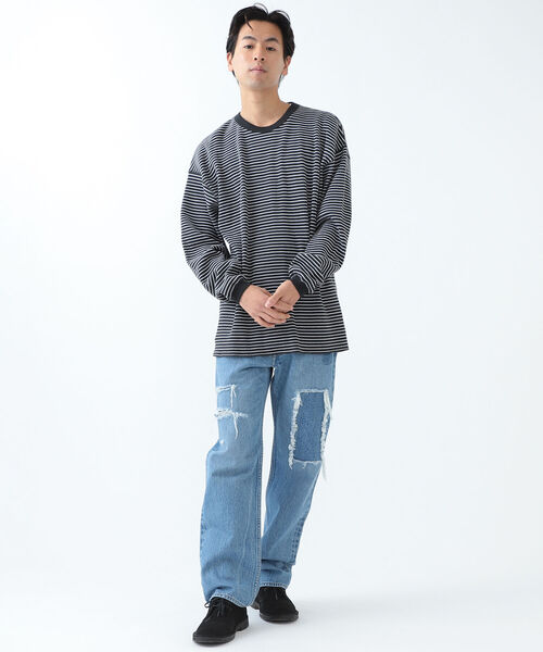 BEAMS（ビームス）の「BEAMS / リペア 5ポケット デニム パンツ（デニムパンツ・メンズ・インディゴブルー・SMALL/MEDIUM/LARGE/X-LARGE）」の10枚目の写真