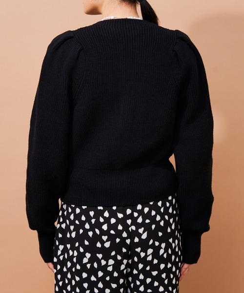 ADAM ET ROPE'(アダムエロペ)の「2WAYパワショルカーディガン(カーディガン/ボレロ・レディース・キナリ/ブラック/グリーン・FREE)」の13枚目の写真