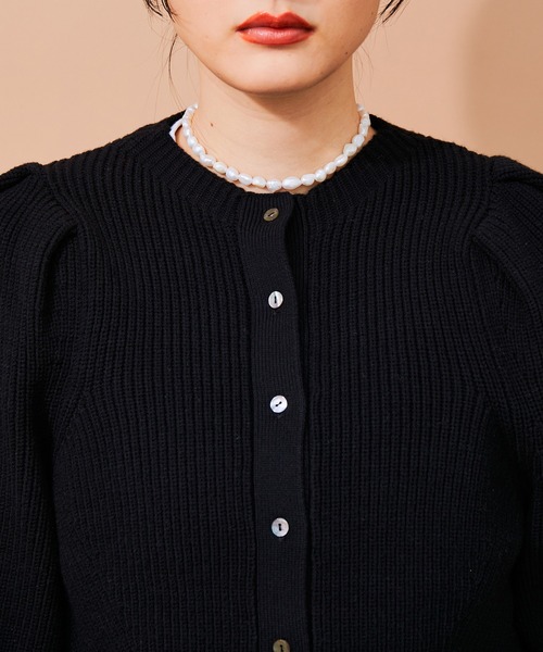 ADAM ET ROPE'(アダムエロペ)の「2WAYパワショルカーディガン(カーディガン/ボレロ・レディース・キナリ/ブラック/グリーン・FREE)」の20枚目の写真