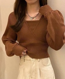 LAC-VERT（ラック・ヴェール）の「オフショル風スクエアネックドルマンニット（ニット/セーター）」