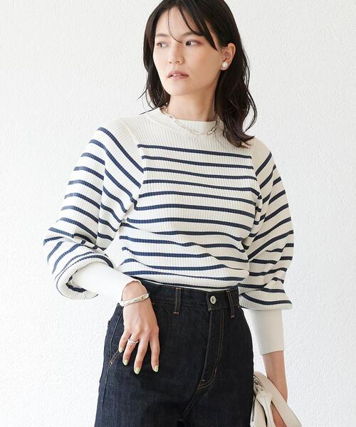 green label relaxingボーダーハイネックニット green label relaxing（グリーンレーベルリラクシング）の「［ size