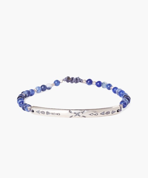 CHAN LUU(チャンルー)の「シルバースタンププレート ブレスレット BS-6075(ブレスレット・メンズ・ネイビー/ターコイズブルー/ブラック/ブラウン・フリー)」の3枚目の写真