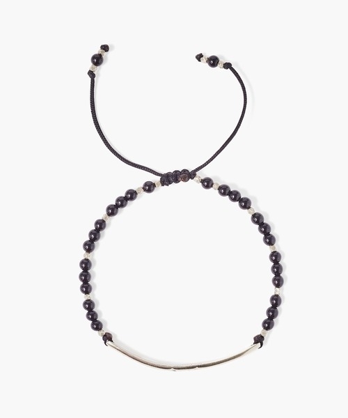 CHAN LUU(チャンルー)の「シルバースタンププレート ブレスレット BS-6075(ブレスレット・メンズ・ネイビー/ターコイズブルー/ブラック/ブラウン・フリー)」の5枚目の写真