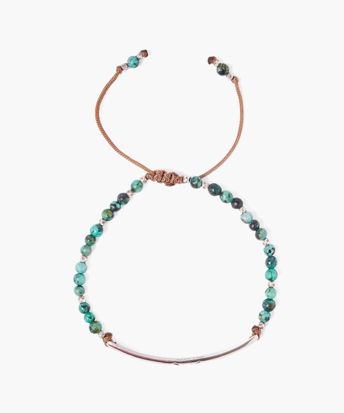 CHAN LUU(チャンルー)の「シルバースタンププレート ブレスレット BS-6075(ブレスレット・メンズ・ネイビー/ターコイズブルー/ブラック/ブラウン・フリー)」の8枚目の写真