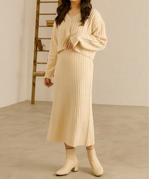 ニットワンピ+カーデセット/【WEB/EC限定商品】