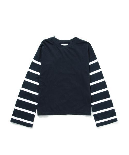 Ray BEAMS(レイビームス)の「Ray BEAMS / 袖ボーダー ロングスリーブT(Tシャツ/カットソー・レディース・ホワイト/ネイビー/オフホワイト・ONE SIZE)」の21枚目の写真