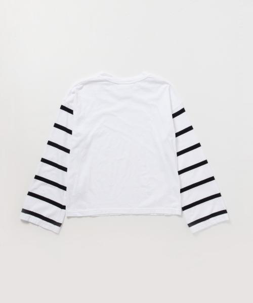 Ray BEAMS(レイビームス)の「Ray BEAMS / 袖ボーダー ロングスリーブT(Tシャツ/カットソー・レディース・ホワイト/ネイビー/オフホワイト・ONE SIZE)」の17枚目の写真