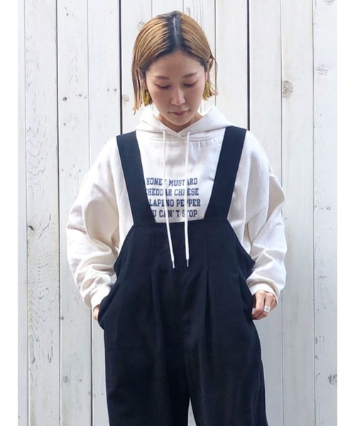 Samansa Mos2 blue（サマンサモスモスブルー）の「ロゴパーカー