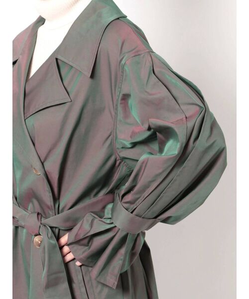 MURUA（ムルーア）の「タックスリーブシャンブレートレンチコート（トレンチコート・レディース・ベージュ/カーキ・FREE）」の8枚目の写真