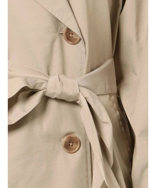 MURUA（ムルーア）の「タックスリーブシャンブレートレンチコート（トレンチコート・レディース・ベージュ/カーキ・FREE）」の4枚目の写真