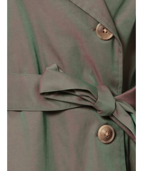 MURUA（ムルーア）の「タックスリーブシャンブレートレンチコート（トレンチコート・レディース・ベージュ/カーキ・FREE）」の3枚目の写真