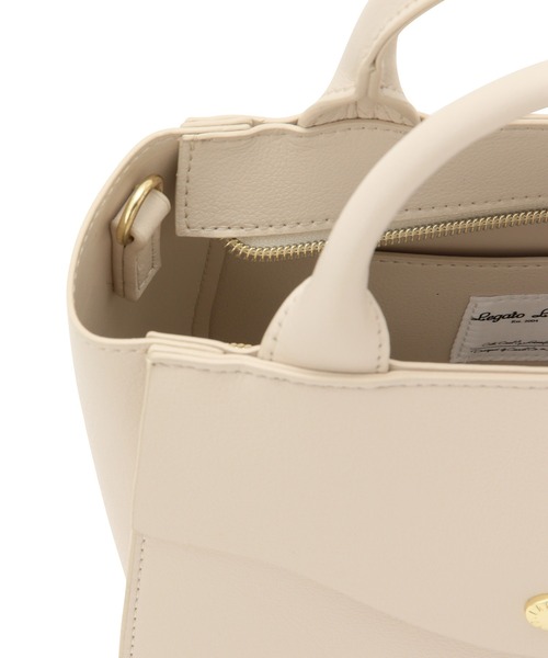 Legato Largo（レガートラルゴ）の「【Legato Largo】かるいかばんミニショルダーバッグ（ショルダーバッグ・レディース・キナリ/ベージュ系その他/ブラック・FREE）」の7枚目の写真