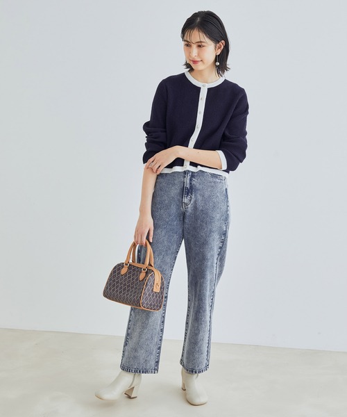 vis-`a-vis（ビサビ）の「【WEB限定】ケミカルウォッシュデニムストレートパンツ（デニムパンツ・レディース・ブラック系その他/ブルー系その他6・SS/S/L/M）」の8枚目の写真