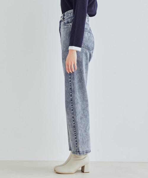 vis-`a-vis（ビサビ）の「【WEB限定】ケミカルウォッシュデニムストレートパンツ（デニムパンツ・レディース・ブラック系その他/ブルー系その他6・SS/S/L/M）」の11枚目の写真