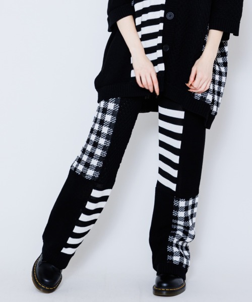 Covered その他パンツ With Patterns Patterns Stripper キャンディストリッパー のファッション With Knit Candy パンツ
