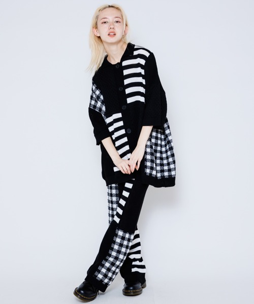 Candy Stripper(キャンディストリッパー)の「COVERED WITH PATTERNS KNIT パンツ(その他パンツ・レディース・カーキ/パープル/ブラック・2)」の18枚目の写真