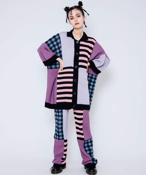 Candy Stripper(キャンディストリッパー)の「COVERED WITH PATTERNS KNIT パンツ(その他パンツ・レディース・カーキ/パープル/ブラック・2)」の14枚目の写真