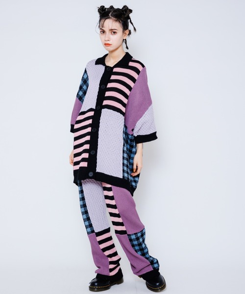 Candy Stripper(キャンディストリッパー)の「COVERED WITH PATTERNS KNIT パンツ(その他パンツ・レディース・カーキ/パープル/ブラック・2)」の10枚目の写真