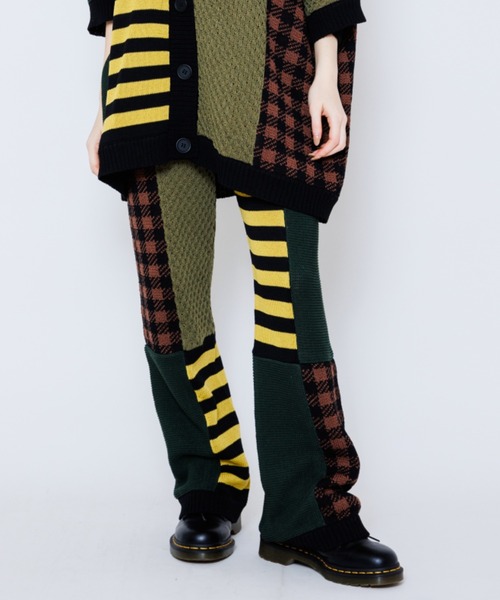 Candy Stripper(キャンディストリッパー)の「COVERED WITH PATTERNS KNIT パンツ(その他パンツ・レディース・カーキ/パープル/ブラック・2)」の21枚目の写真