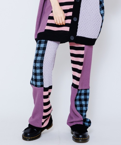 Candy Stripper(キャンディストリッパー)の「COVERED WITH PATTERNS KNIT パンツ(その他パンツ・レディース・カーキ/パープル/ブラック・2)」の20枚目の写真