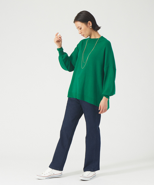 abahouse mavie(アバハウスマヴィ)の「レーヨンアクリルビッグPO(ニット/セーター・レディース・ブラック/ホワイト/グリーン・フリー)」の22枚目の写真