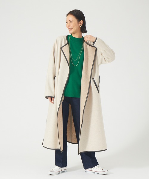 abahouse mavie(アバハウスマヴィ)の「レーヨンアクリルビッグPO(ニット/セーター・レディース・ブラック/ホワイト/グリーン・フリー)」の8枚目の写真