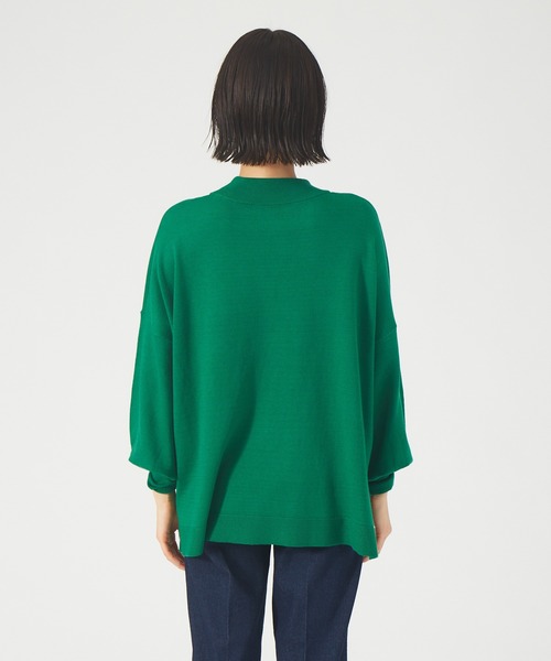 abahouse mavie(アバハウスマヴィ)の「レーヨンアクリルビッグPO(ニット/セーター・レディース・ブラック/ホワイト/グリーン・フリー)」の14枚目の写真