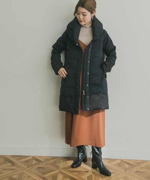 YOSOOU（ヨソオウ）の「YOSOOU　TWO PIECE COLLAR COAT（ダウンジャケット/コート・レディース・ネイビー・2/3）」の5枚目の写真