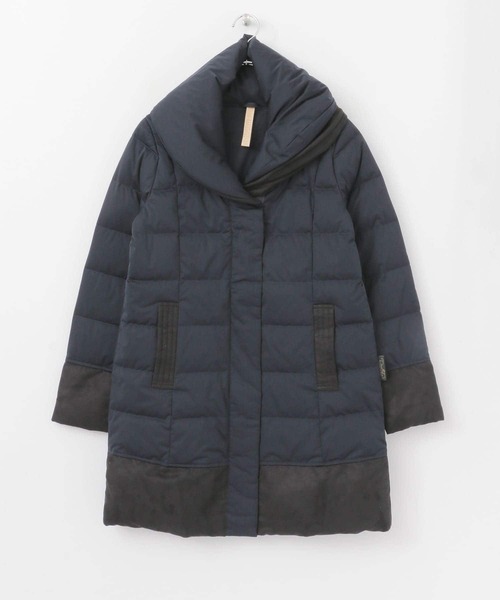 YOSOOU（ヨソオウ）の「YOSOOU　TWO PIECE COLLAR COAT（ダウンジャケット/コート・レディース・ネイビー・2/3）」の6枚目の写真