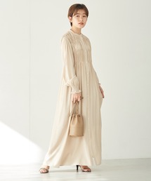 earth music&ecology | シャーリングギャザーワンピース（無地）*(ワンピース)
