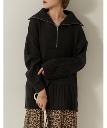 Re:EDIT | ハーフジップボーダーorカラーニップルオーバー(ニット/セーター)