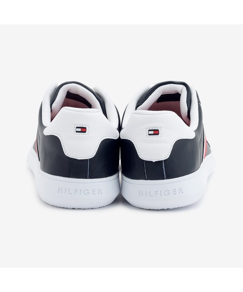 TOMMY HILFIGER（トミーヒルフィガー）の「レザーカップソールスニーカー（スニーカー・メンズ・ホワイト/ネイビー・26cm/26.5cm/27.5cm/28cm）」の4枚目の写真