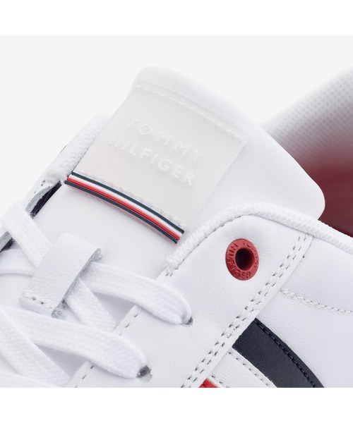 TOMMY HILFIGER（トミーヒルフィガー）の「レザーカップソールスニーカー（スニーカー・メンズ・ホワイト/ネイビー・26cm/26.5cm/27.5cm/28cm）」の9枚目の写真