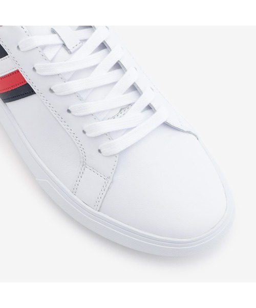 TOMMY HILFIGER（トミーヒルフィガー）の「レザーカップソールスニーカー（スニーカー・メンズ・ホワイト/ネイビー・26cm/26.5cm/27.5cm/28cm）」の10枚目の写真