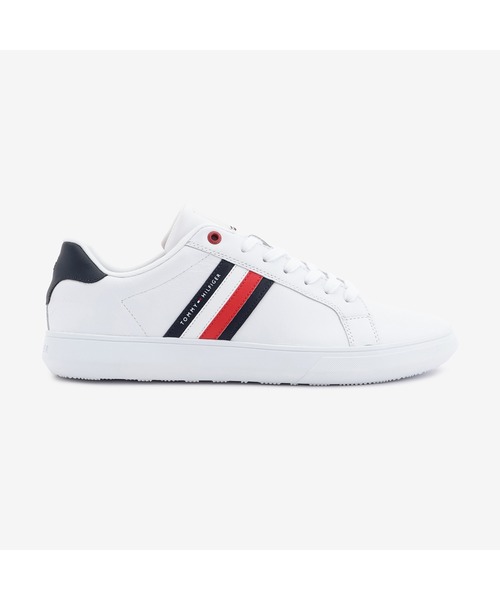 TOMMY HILFIGER（トミーヒルフィガー）の「レザーカップソールスニーカー（スニーカー・メンズ・ホワイト/ネイビー・26cm/26.5cm/27.5cm/28cm）」の5枚目の写真