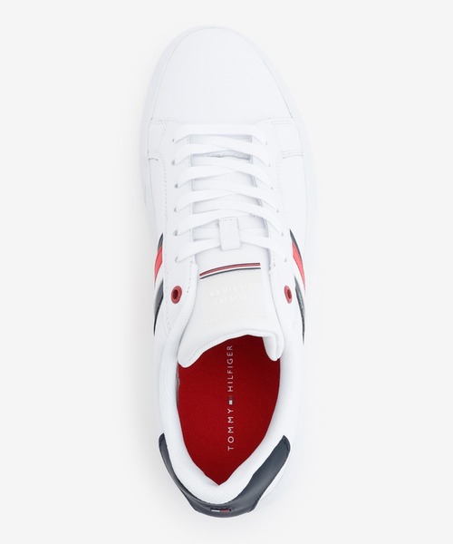 TOMMY HILFIGER（トミーヒルフィガー）の「レザーカップソールスニーカー（スニーカー・メンズ・ホワイト/ネイビー・26cm/26.5cm/27.5cm/28cm）」の7枚目の写真