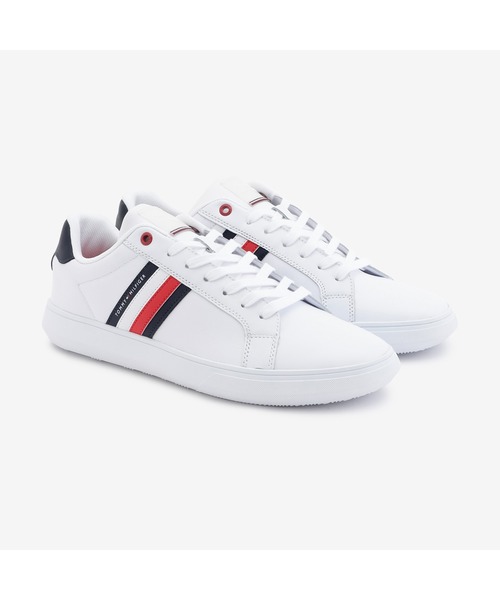 TOMMY HILFIGER（トミーヒルフィガー）の「レザーカップソールスニーカー（スニーカー・メンズ・ホワイト/ネイビー・26cm/26.5cm/27.5cm/28cm）」の14枚目の写真