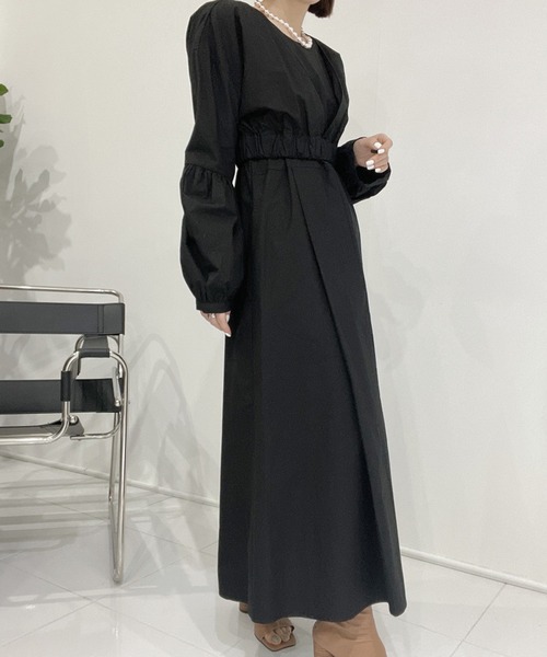 Jewelobe（ジュエローブ）の「クロップドボリュームトップス×ノースリワンピセットアップ（ワンピース・レディース・ピンク/アイボリー/ブラック/ライトグレー・FREE）」の14枚目の写真