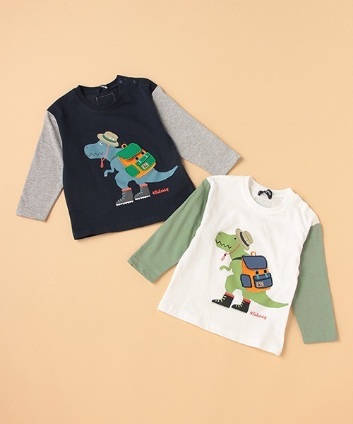 kladskap(クレードスコープ)の「アウトドアザウルス長袖Tシャツ(Tシャツ/カットソー・キッズ・オフホワイト/ネイビー・120cm/80cm/110cm/100cm/130cm/90cm)」の7枚目の写真