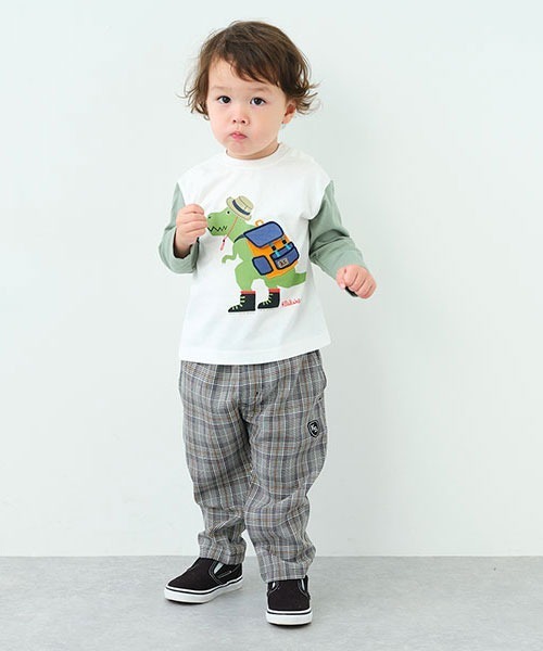 kladskap(クレードスコープ)の「アウトドアザウルス長袖Tシャツ(Tシャツ/カットソー・キッズ・オフホワイト/ネイビー・120cm/80cm/110cm/100cm/130cm/90cm)」の16枚目の写真