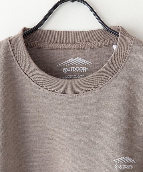 OUTDOOR PRODUCTS(アウトドアプロダクツ)の「【OUTDOOR PRODUCTS/アウトドアプロダクツ】防シワ UVカット ポンチ素材袖エンボスロゴスウェットトレーナー イージーケア商材 ワンポイントブランドロゴ(スウェット・メンズ・カーキ/ブラック/ホワイト・MEDIUM/X-LARGE/LARGE)」の7枚目の写真