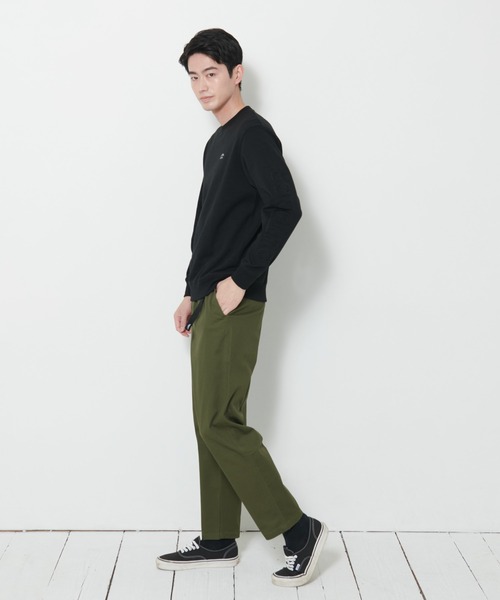 OUTDOOR PRODUCTS(アウトドアプロダクツ)の「【OUTDOOR PRODUCTS/アウトドアプロダクツ】防シワ UVカット ポンチ素材袖エンボスロゴスウェットトレーナー イージーケア商材 ワンポイントブランドロゴ(スウェット・メンズ・カーキ/ブラック/ホワイト・MEDIUM/X-LARGE/LARGE)」の14枚目の写真