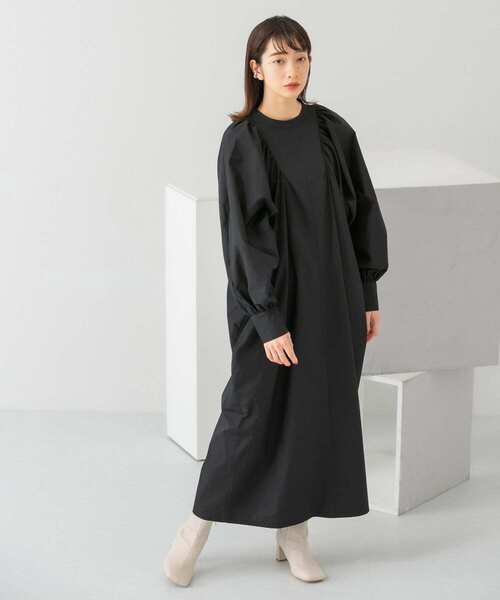 KBF（ケイビーエフ）の「ギャザーボリュームワンピース（ワンピース・レディース・オフホワイト/ベージュ/ブラック・ONE）」の16枚目の写真