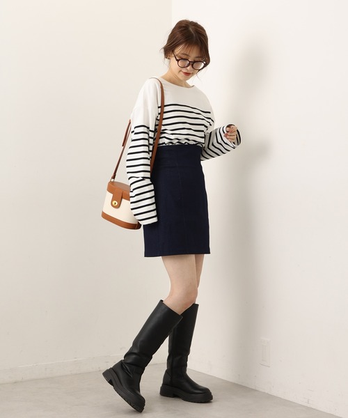 one after another NICE CLAUP(ワンアフターアナザーナイスクラップ)の「配色レザーバケツ型ショルダーバッグ(ショルダーバッグ・レディース・アイボリー・FREE)」の7枚目の写真