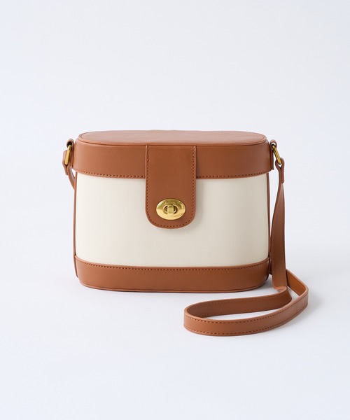 one after another NICE CLAUP(ワンアフターアナザーナイスクラップ)の「配色レザーバケツ型ショルダーバッグ(ショルダーバッグ・レディース・アイボリー・FREE)」の8枚目の写真